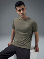 Technosport Crew Neck Tshirt (Double Cool) - OR40 - SMOKEY OLIVE