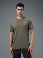 Technosport Crew Neck Tshirt (Double Cool) - OR40 - SMOKEY OLIVE