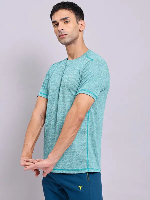 Technosport Crew Neck Tshirt (Double Cool) - OR40 - TEAL B