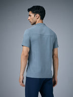Technosport Melange Double Cool Polo Tshirt - OR41 - BLUE STONE