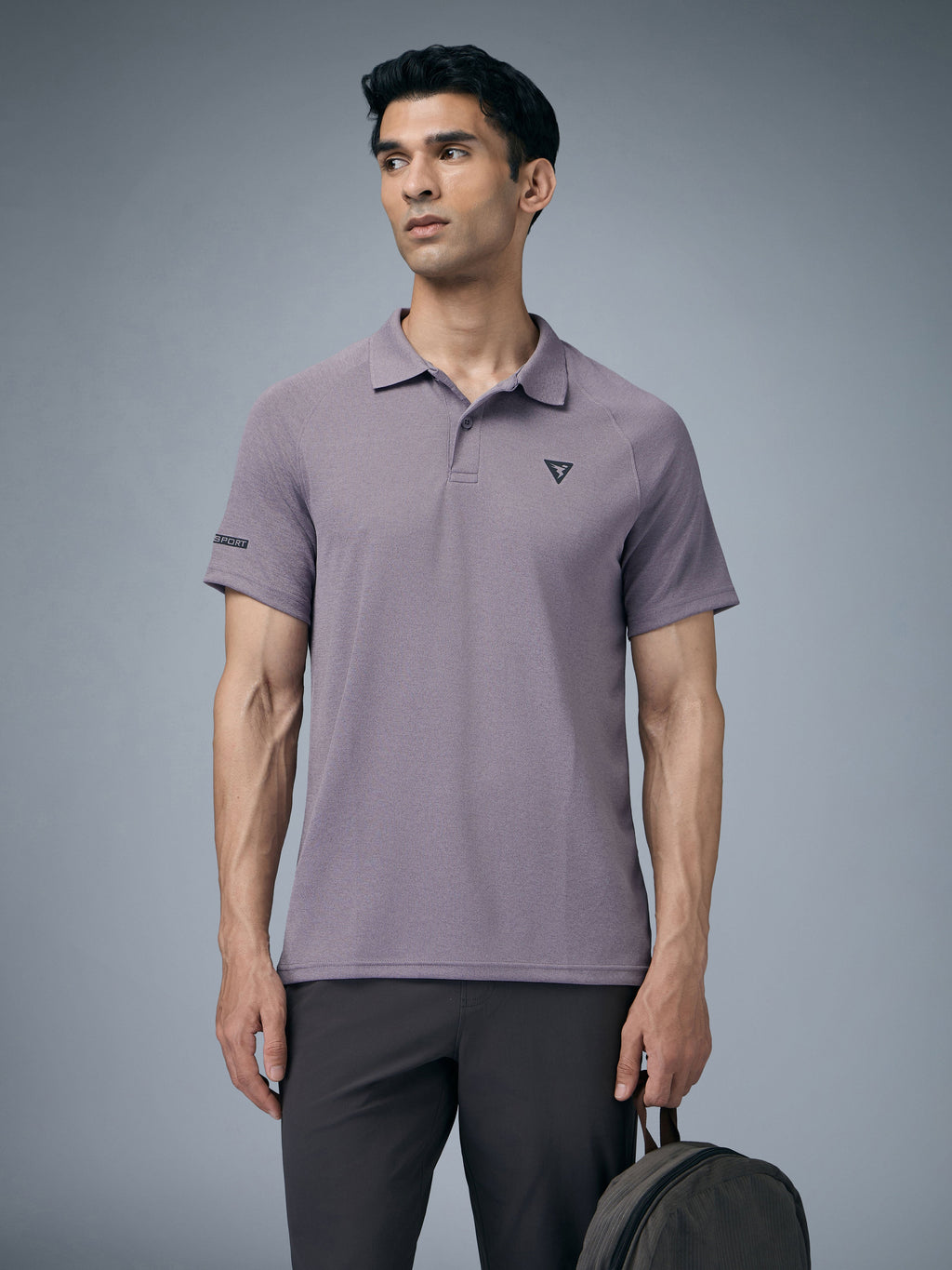 Technosport Melange Double Cool Polo Tshirt - OR41 - GRAY RIDGE