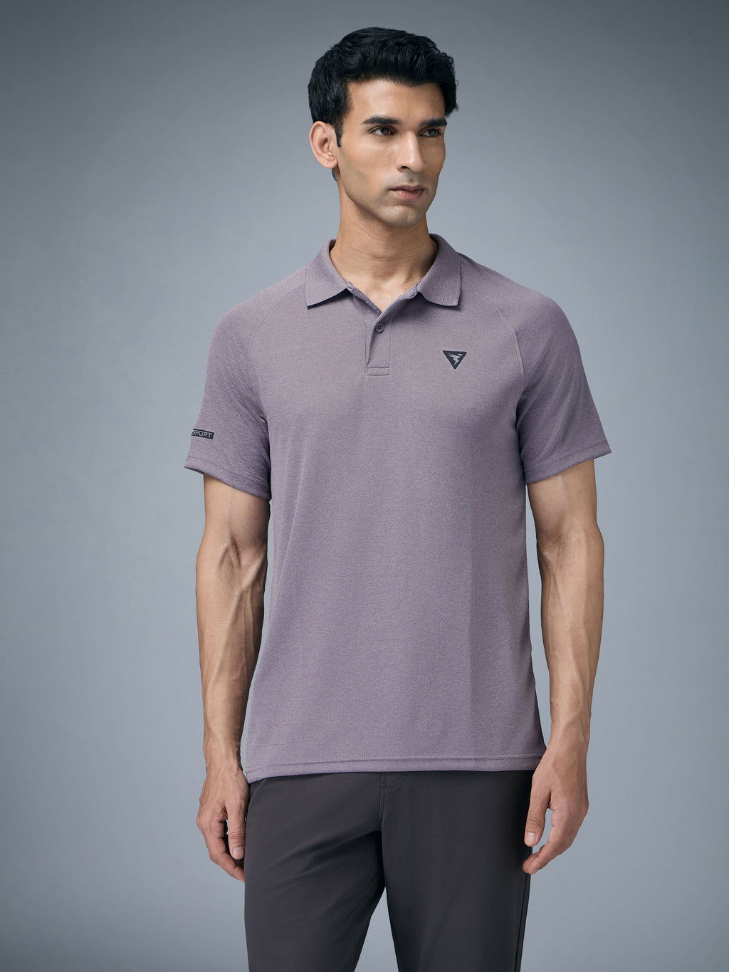 Technosport Melange Double Cool Polo Tshirt - OR41 - GRAY RIDGE