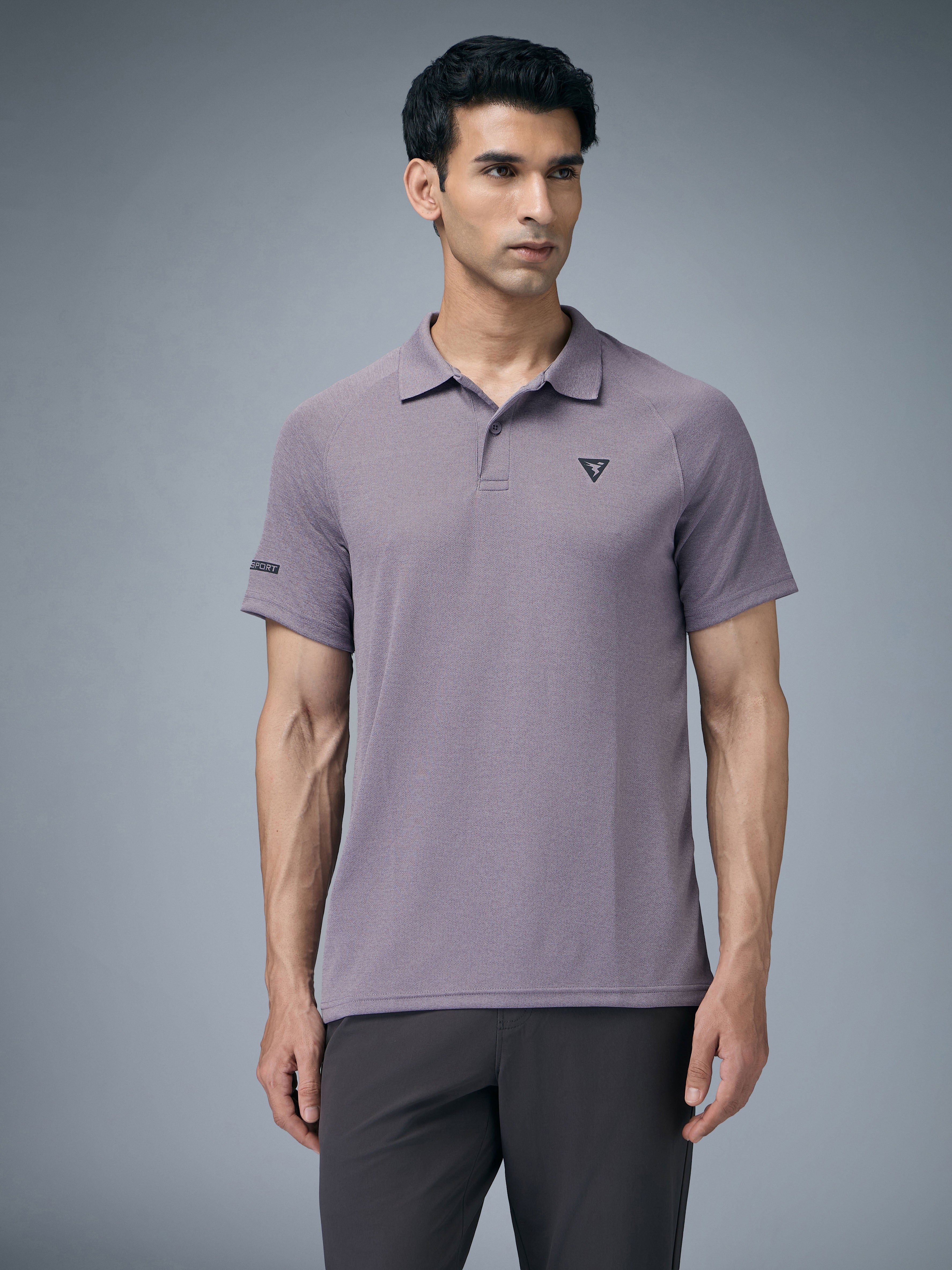 Technosport Melange Double Cool Polo Tshirt - OR41 - GRAY RIDGE