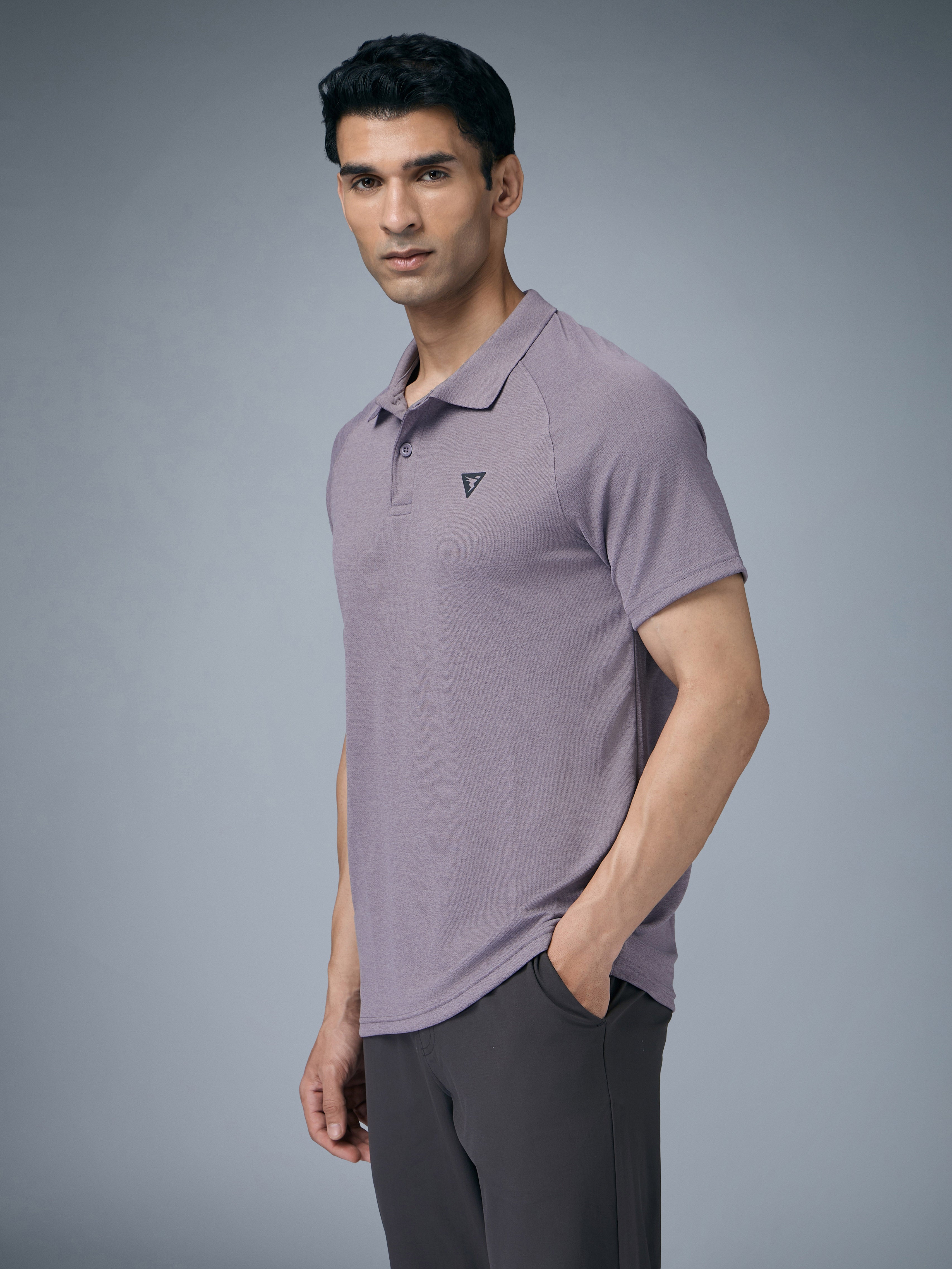 Technosport Melange Double Cool Polo Tshirt - OR41 - GRAY RIDGE