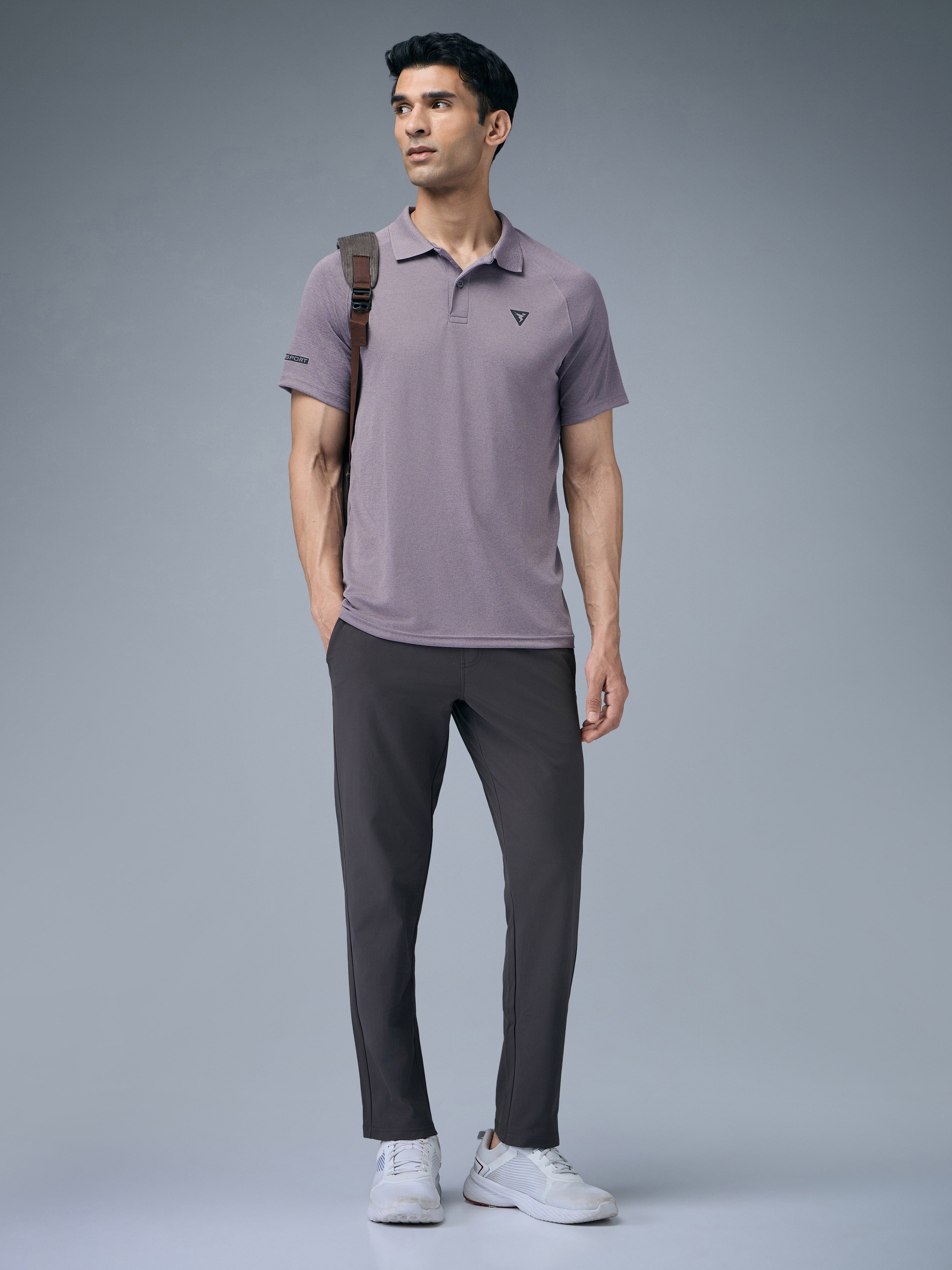 Technosport Melange Double Cool Polo Tshirt - OR41 - GRAY RIDGE