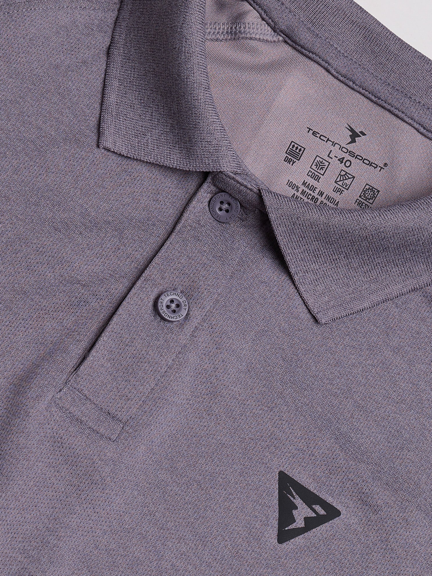 Technosport Melange Double Cool Polo Tshirt - OR41 - GRAY RIDGE