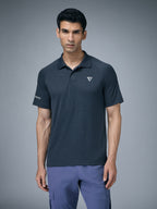 Technosport Melange Double Cool Polo Tshirt - OR41 - NAVY B