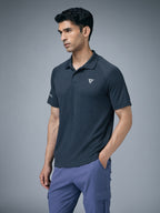 Technosport Melange Double Cool Polo Tshirt - OR41 - NAVY B