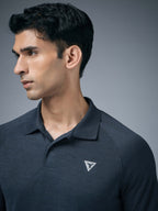 Technosport Melange Double Cool Polo Tshirt - OR41 - NAVY B