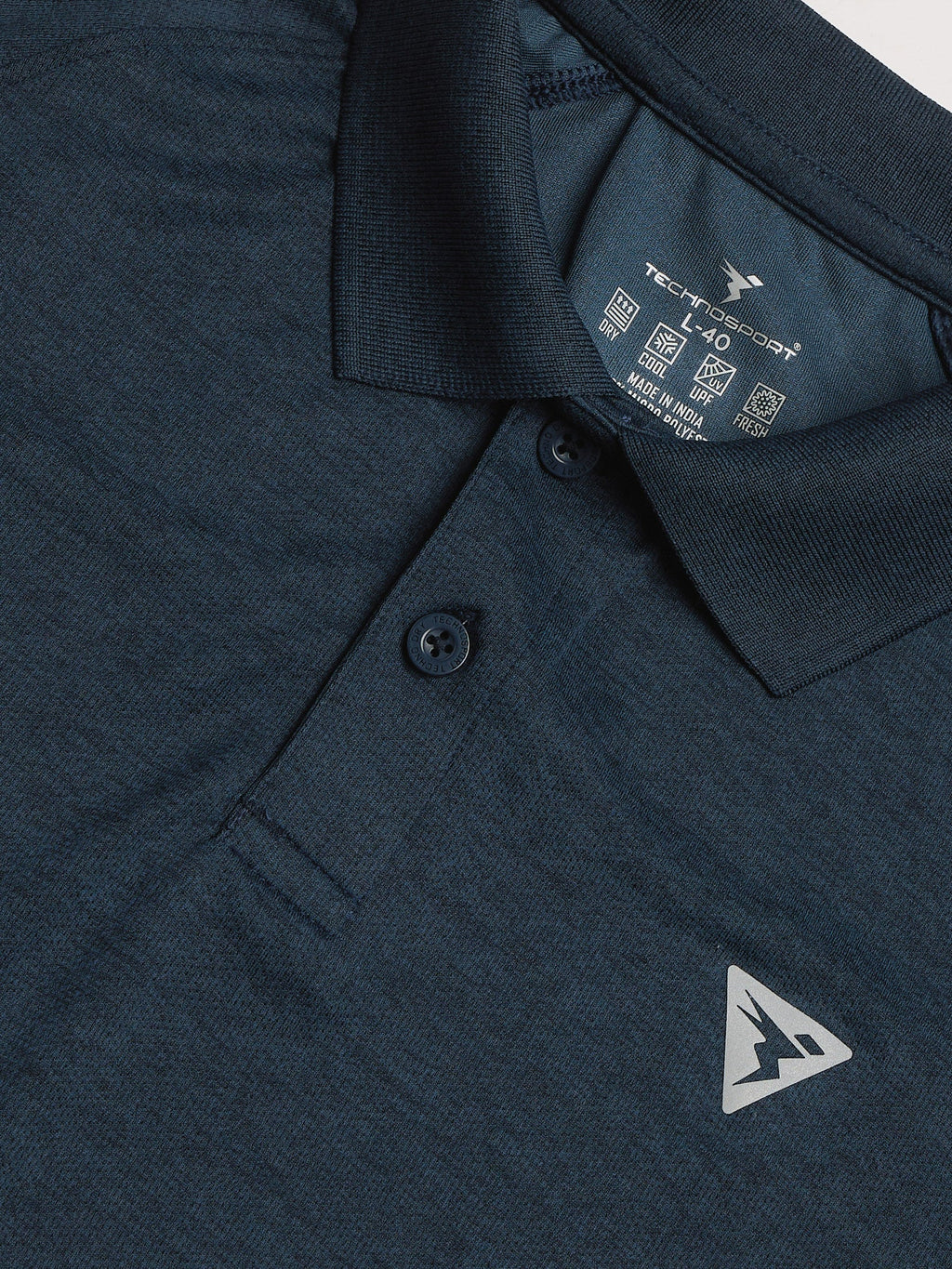 Technosport Melange Double Cool Polo Tshirt - OR41 - NAVY B