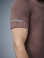 Technosport Melange Double Cool Polo Tshirt - OR41 - OX BLOOD RED