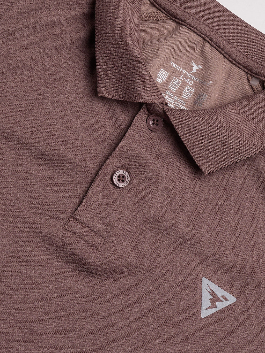 Technosport Melange Double Cool Polo Tshirt - OR41 - OX BLOOD RED