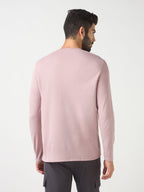 Technosport Melange Doule Cool Slim Fit Crew Neck Fullsleeve Tshirt - OR47 - DUSTY PINK