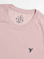 Technosport Melange Doule Cool Slim Fit Crew Neck Fullsleeve Tshirt - OR47 - DUSTY PINK