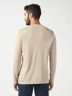 Technosport Melange Doule Cool Slim Fit Crew Neck Fullsleeve Tshirt - OR47 - OYSTER GRAY