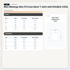 Technosport Melange Doule Cool Slim Fit Crew Neck Fullsleeve Tshirt - OR47 - SKY BLUE B