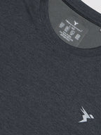 Technosport Melange Doule Cool Slim Fit Crew Neck Fullsleeve Tshirt - OR47 - WOODLAND GRAY