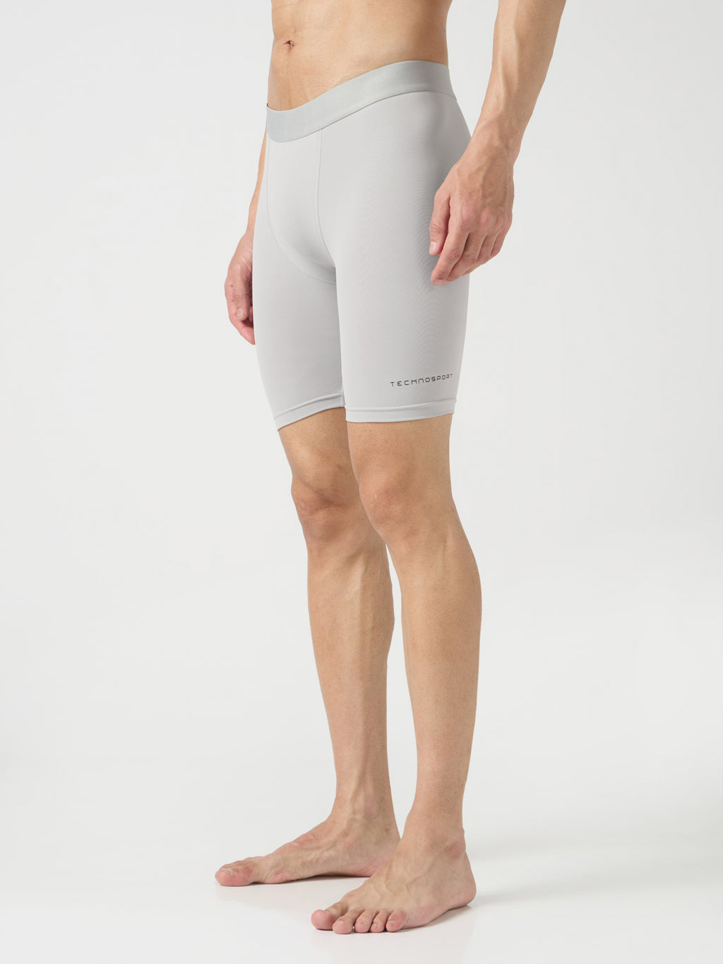 Technosport Men Solid Compression Tights (Elasto Plus) - OR59 - ASH
