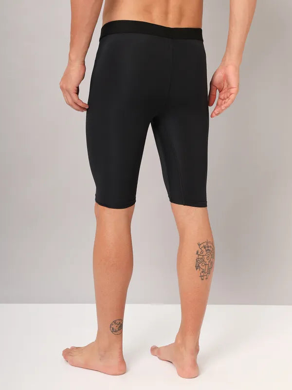 Technosport Men Solid Compression Tights (Elasto Plus) - OR59 - BLACK