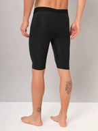 Technosport Men Solid Compression Tights (Elasto Plus) - OR59 - BLACK