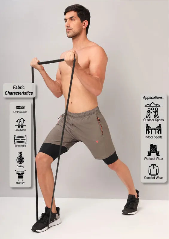 Technosport Men Solid Compression Tights (Elasto Plus) - OR59 - BLACK