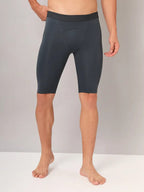Technosport Men Solid Compression Tights (Elasto Plus) - OR59 - DR CARBON