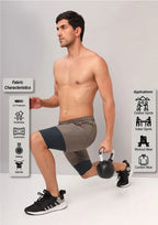 Technosport Men Solid Compression Tights (Elasto Plus) - OR59 - DR CARBON