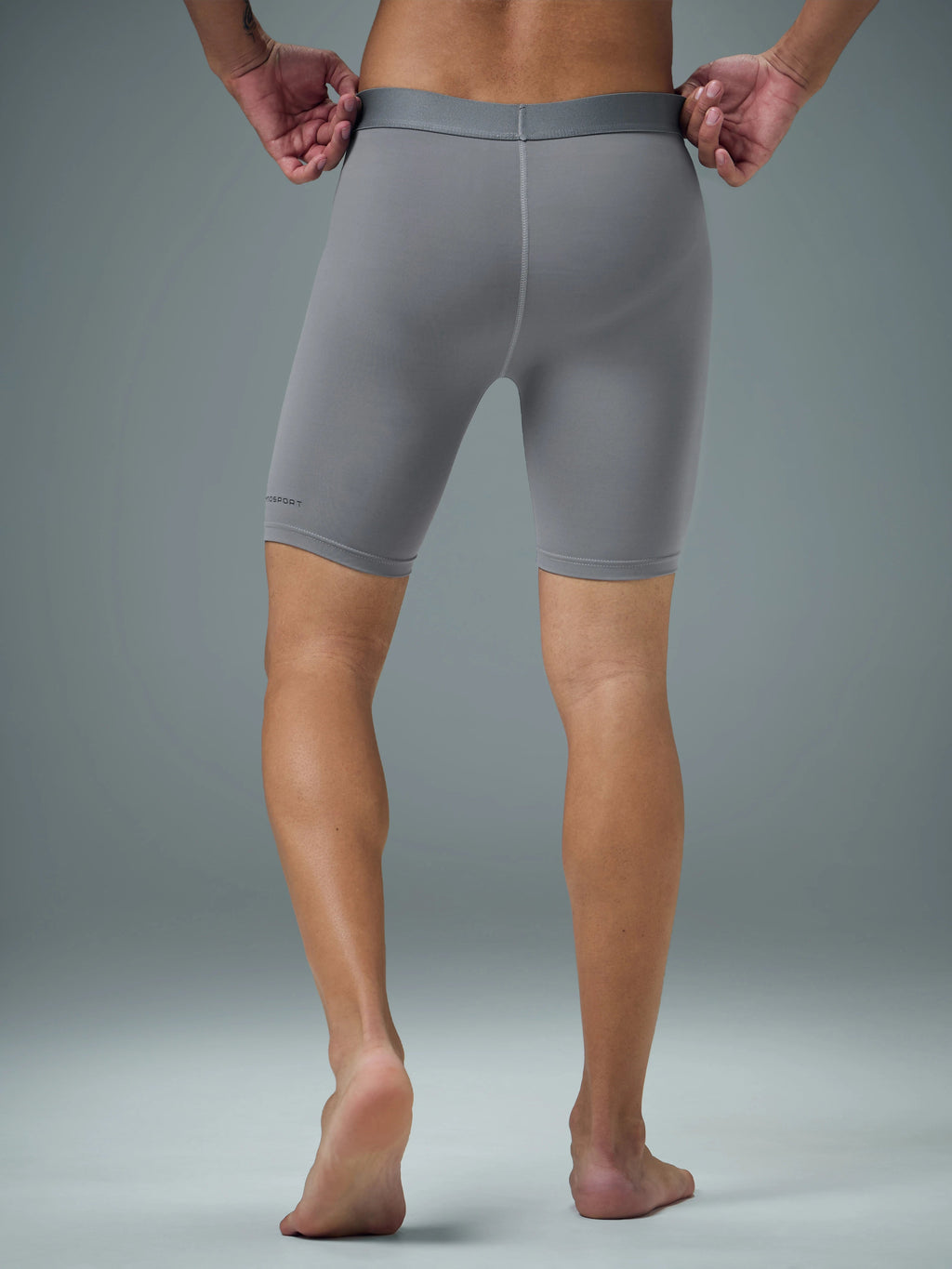 Technosport Men Solid Compression Tights (Elasto Plus) - OR59 - LT GREY