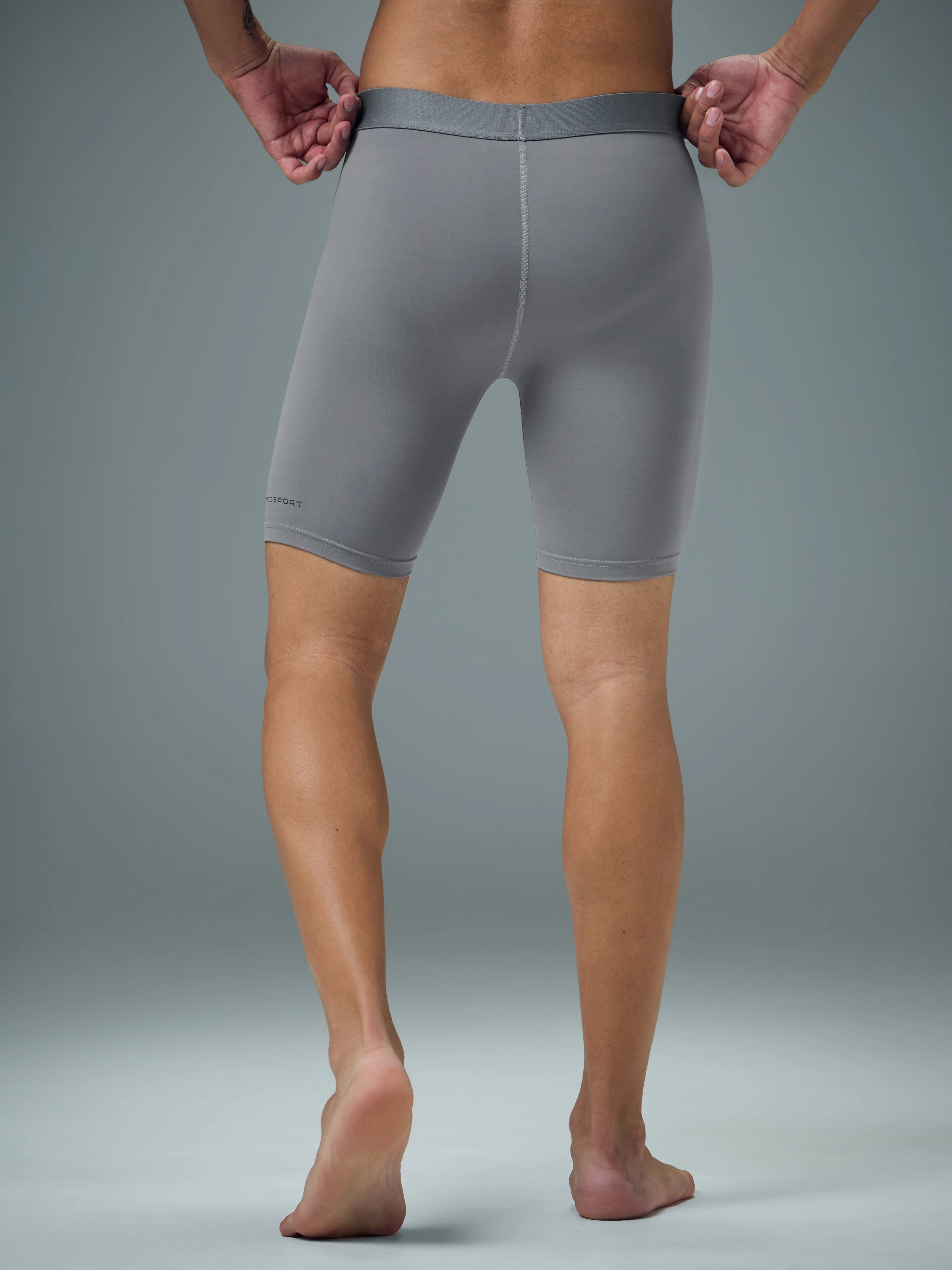 Technosport Men Solid Compression Tights (Elasto Plus) - OR59 - LT GREY