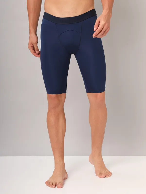 Technosport Men Solid Compression Tights (Elasto Plus) - OR59 - NAVY
