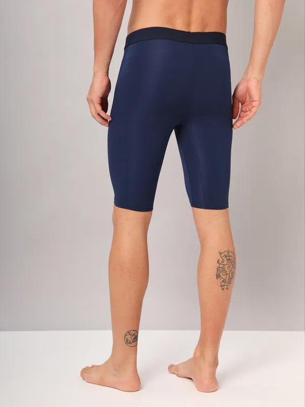 Technosport Men Solid Compression Tights (Elasto Plus) - OR59 - NAVY