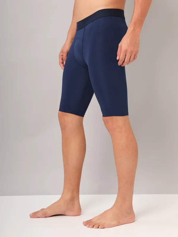 Technosport Men Solid Compression Tights (Elasto Plus) - OR59 - NAVY