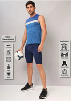 Technosport Men Solid Compression Tights (Elasto Plus) - OR59 - NAVY