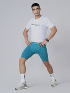 Technosport Men Solid Compression Tights (Elasto Plus) - OR59 - TEAL B