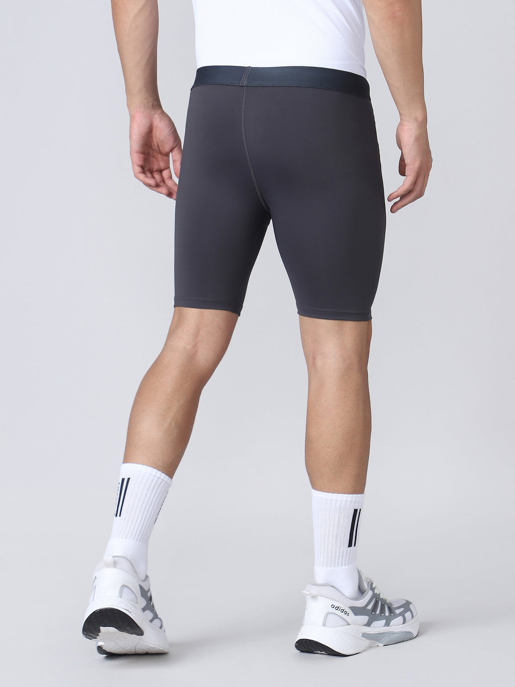 Technosport Men Solid Compression Tights (Elasto Plus) - OR59 - WOODLAND GRAY