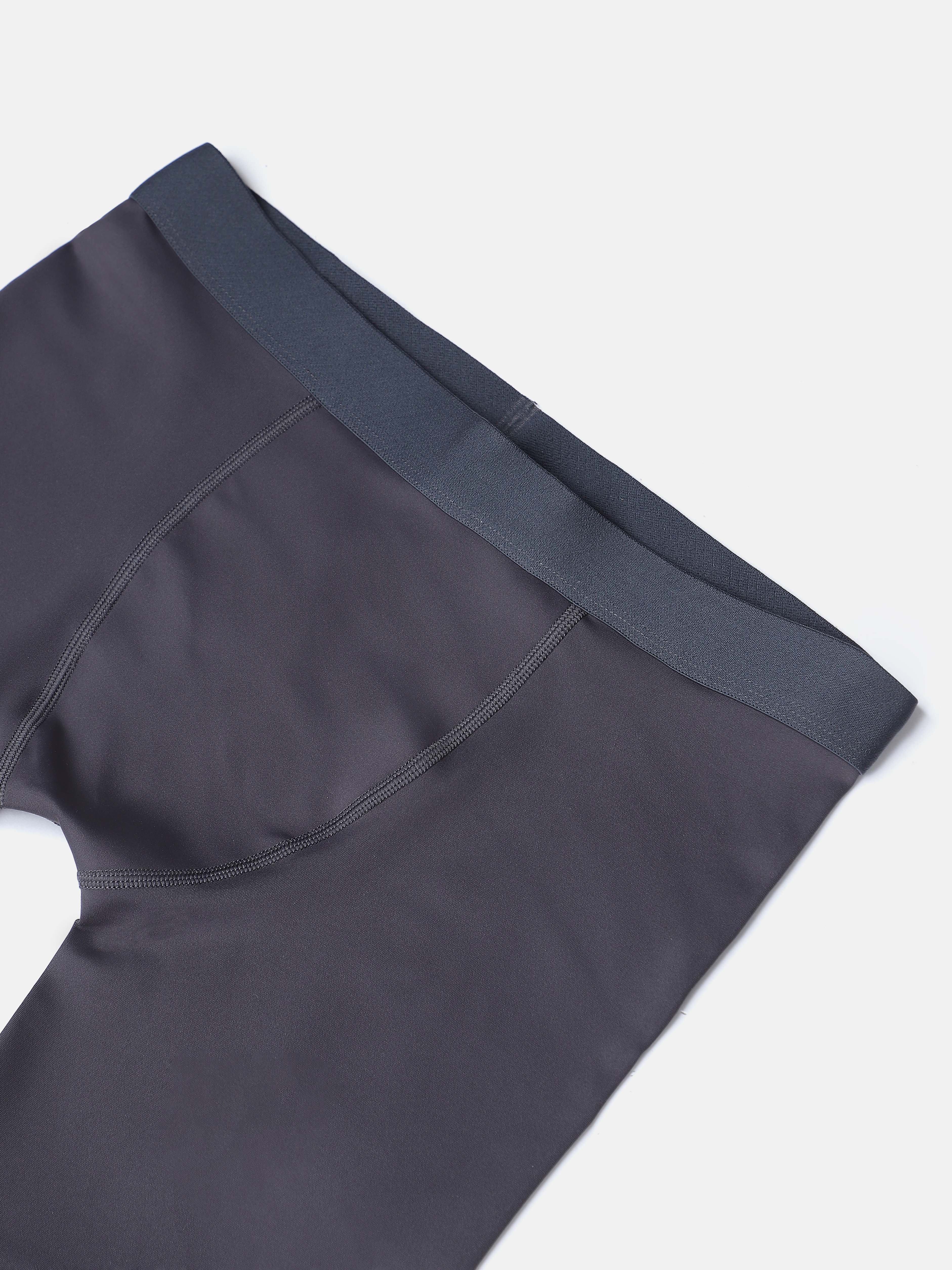 Technosport Men Solid Compression Tights (Elasto Plus) - OR59 - WOODLAND GRAY