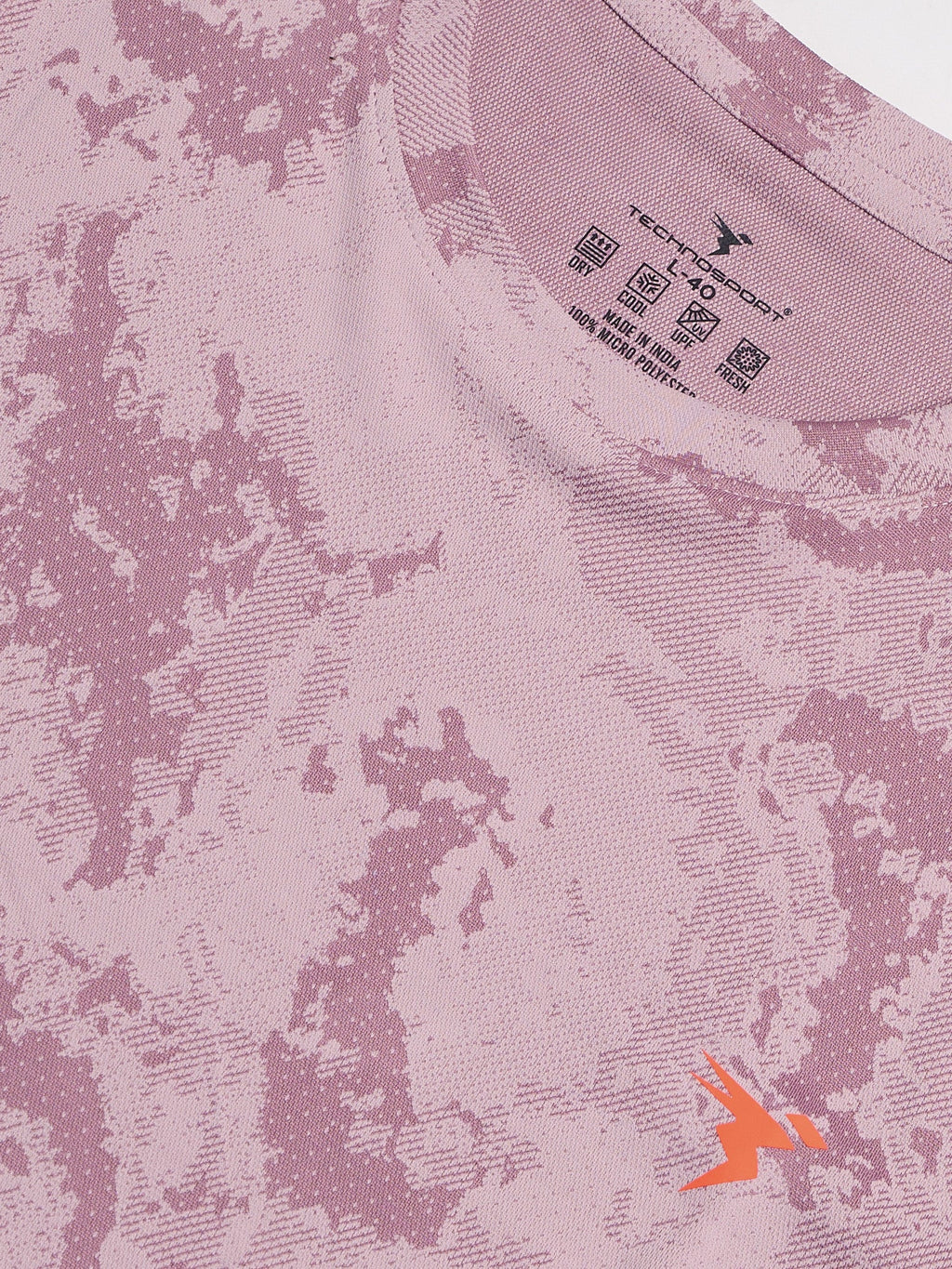 Technosport Crew Neck Tshirt (Double Cool) - OR60 - DUSTY PINK