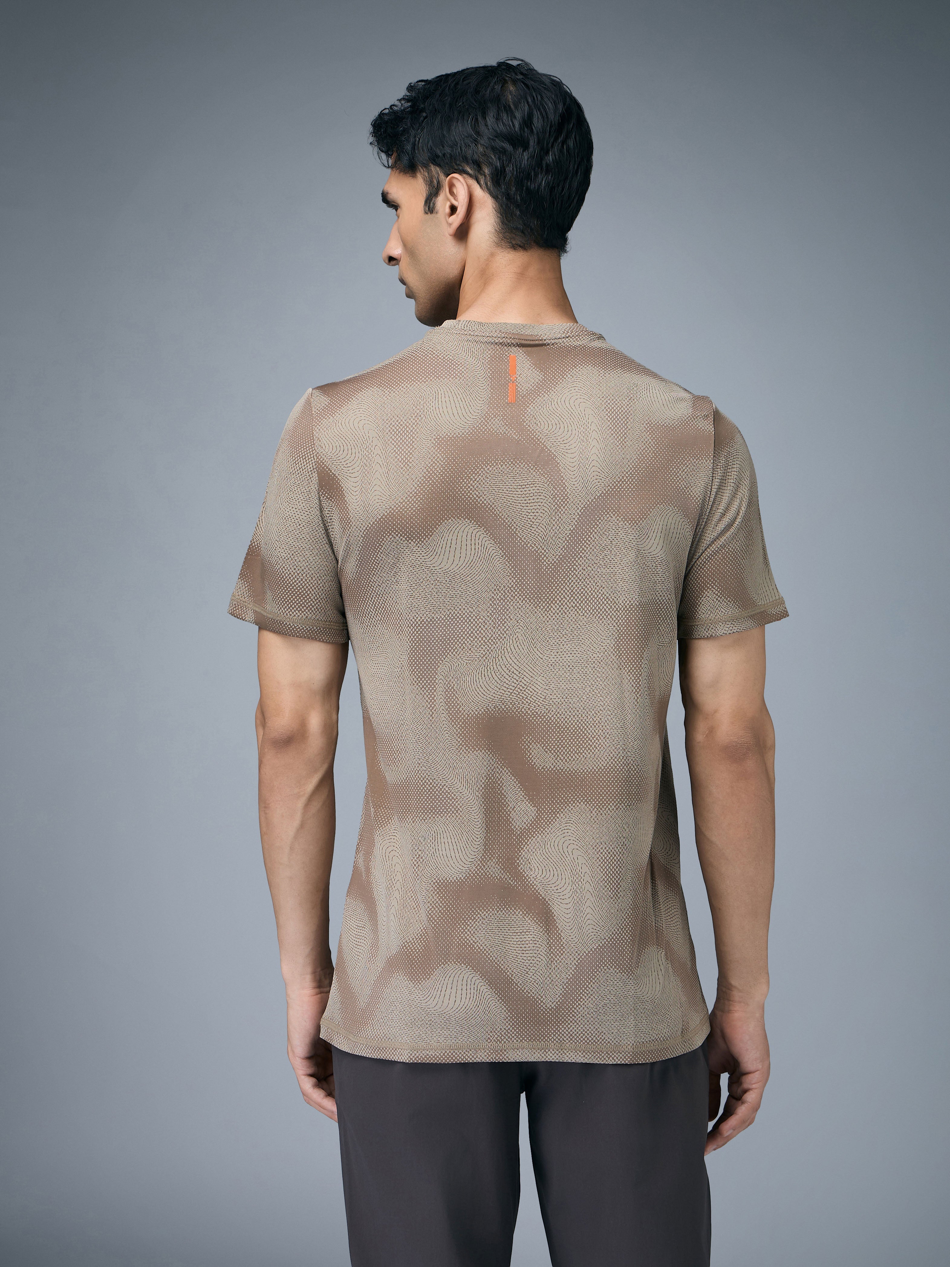 Technosport Crew Neck Tshirt (Double Cool) - OR60 - KHAKI