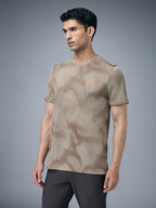 Technosport Crew Neck Tshirt (Double Cool) - OR60 - KHAKI