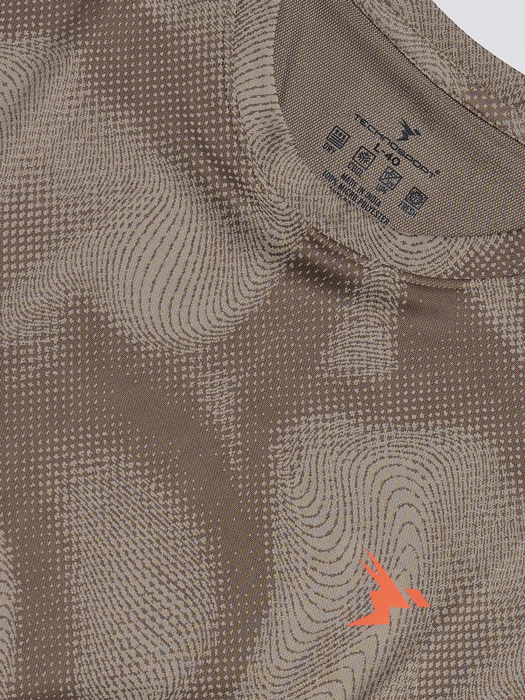 Technosport Crew Neck Tshirt (Double Cool) - OR60 - KHAKI