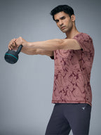 Technosport Crew Neck Tshirt (Double Cool) - OR60 - MARSALA
