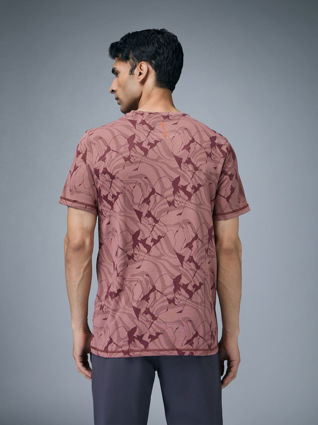 Technosport Crew Neck Tshirt (Double Cool) - OR60 - MARSALA