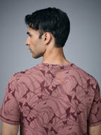 Technosport Crew Neck Tshirt (Double Cool) - OR60 - MARSALA