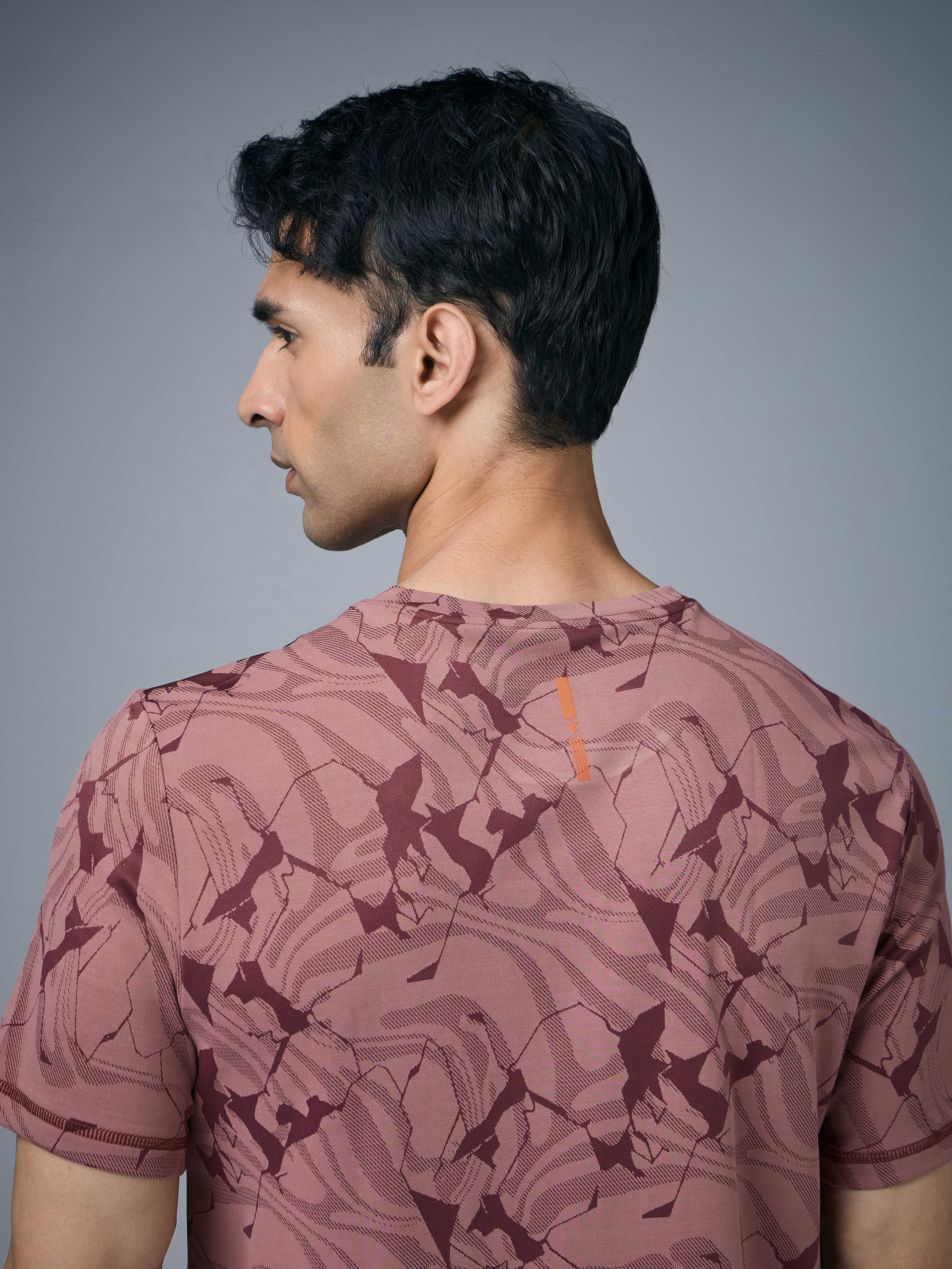 Technosport Crew Neck Tshirt (Double Cool) - OR60 - MARSALA
