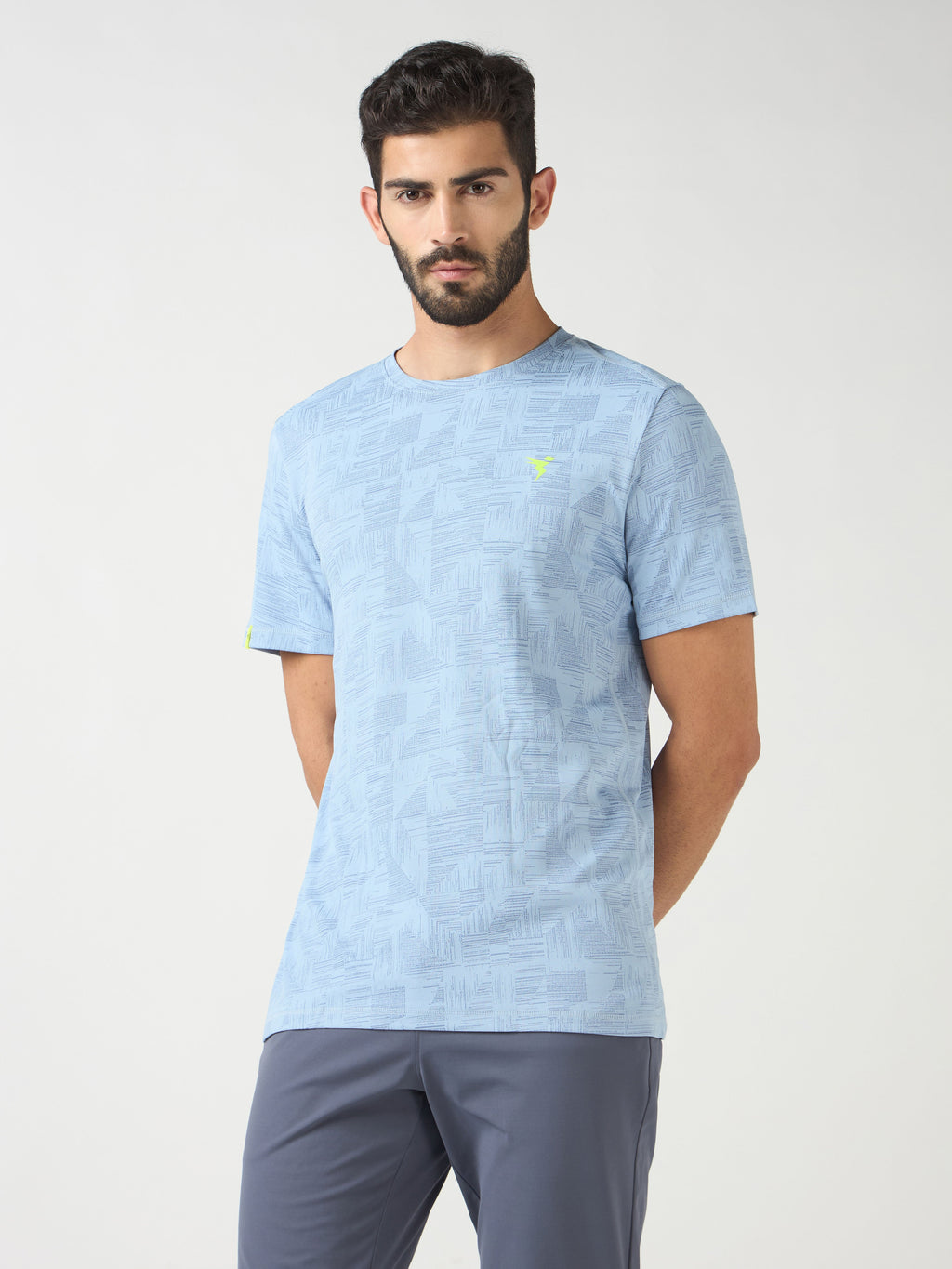 Technosport Crew Neck Tshirt (Double Cool) - OR60 - MIDNIGHT BLUE