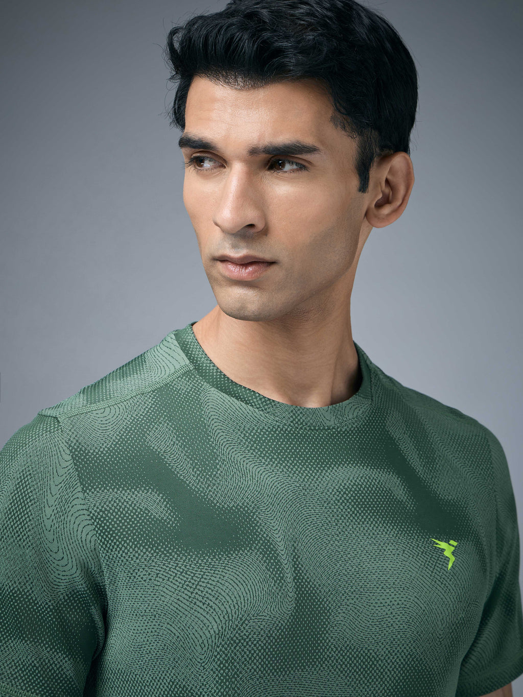 Technosport Crew Neck Tshirt (Double Cool) - OR60 - MYRTLE