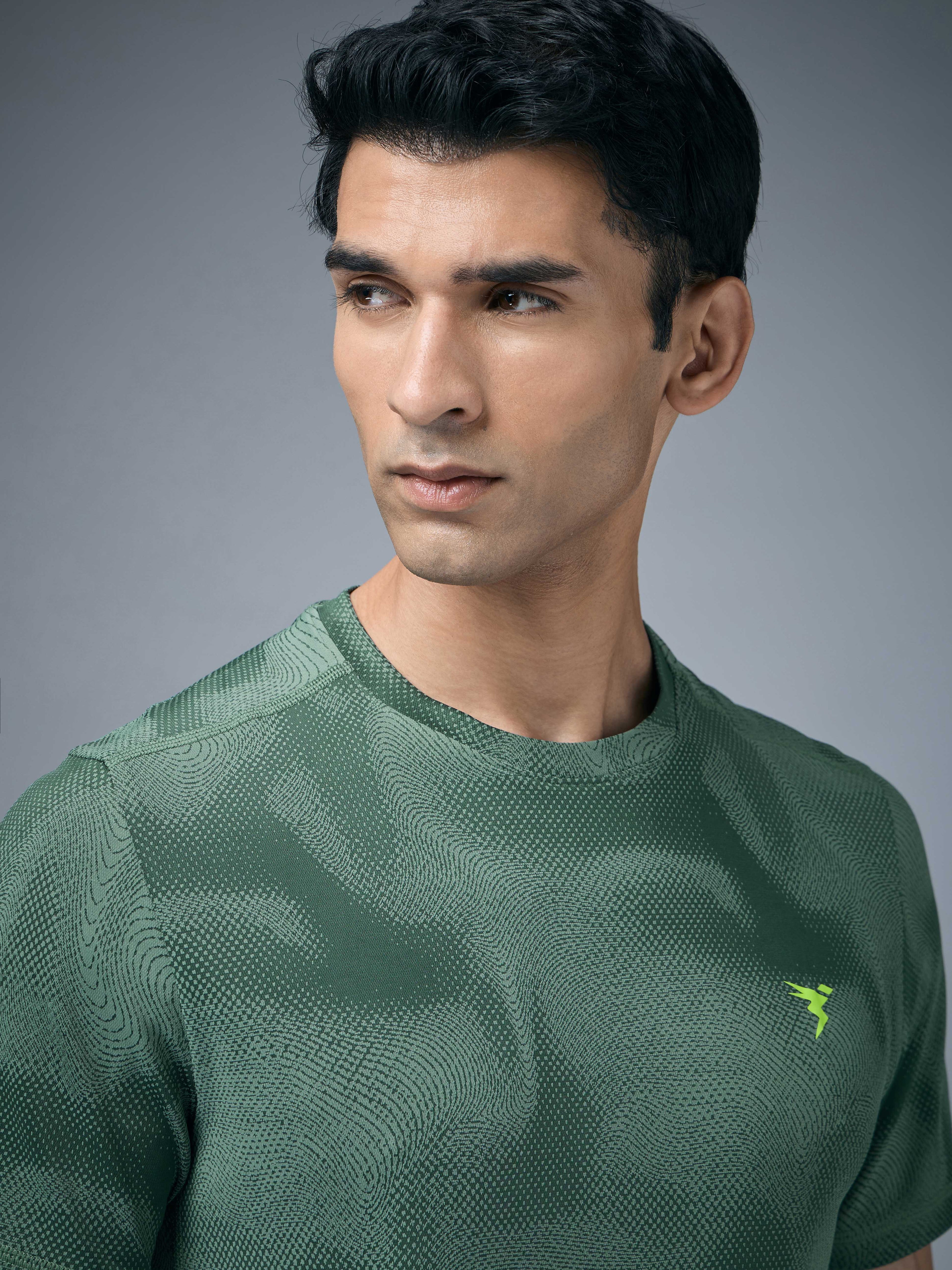 Technosport Crew Neck Tshirt (Double Cool) - OR60 - MYRTLE