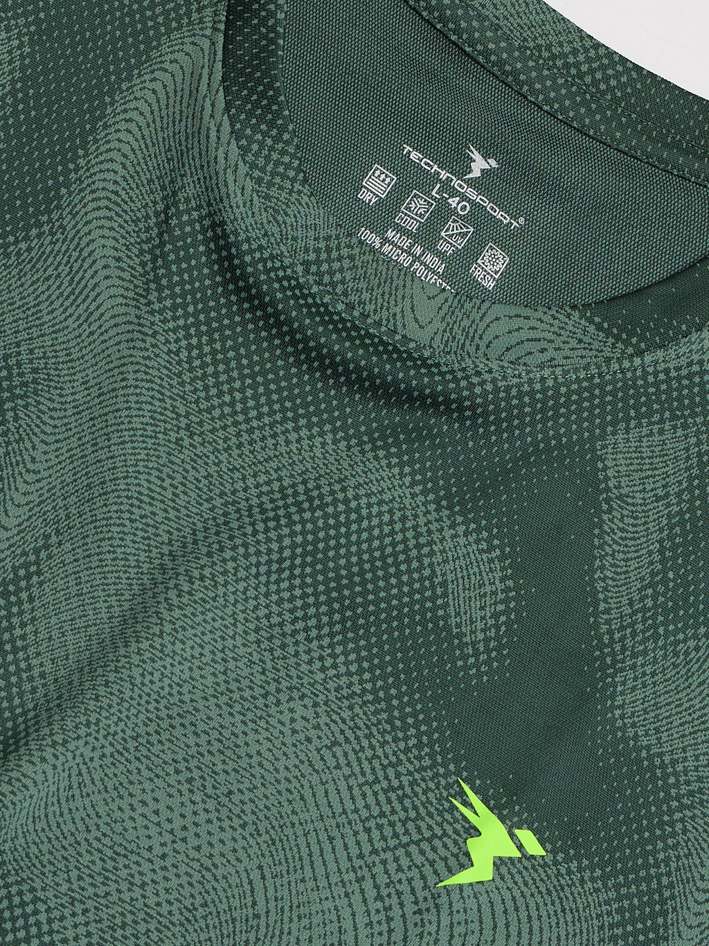 Technosport Crew Neck Tshirt (Double Cool) - OR60 - MYRTLE