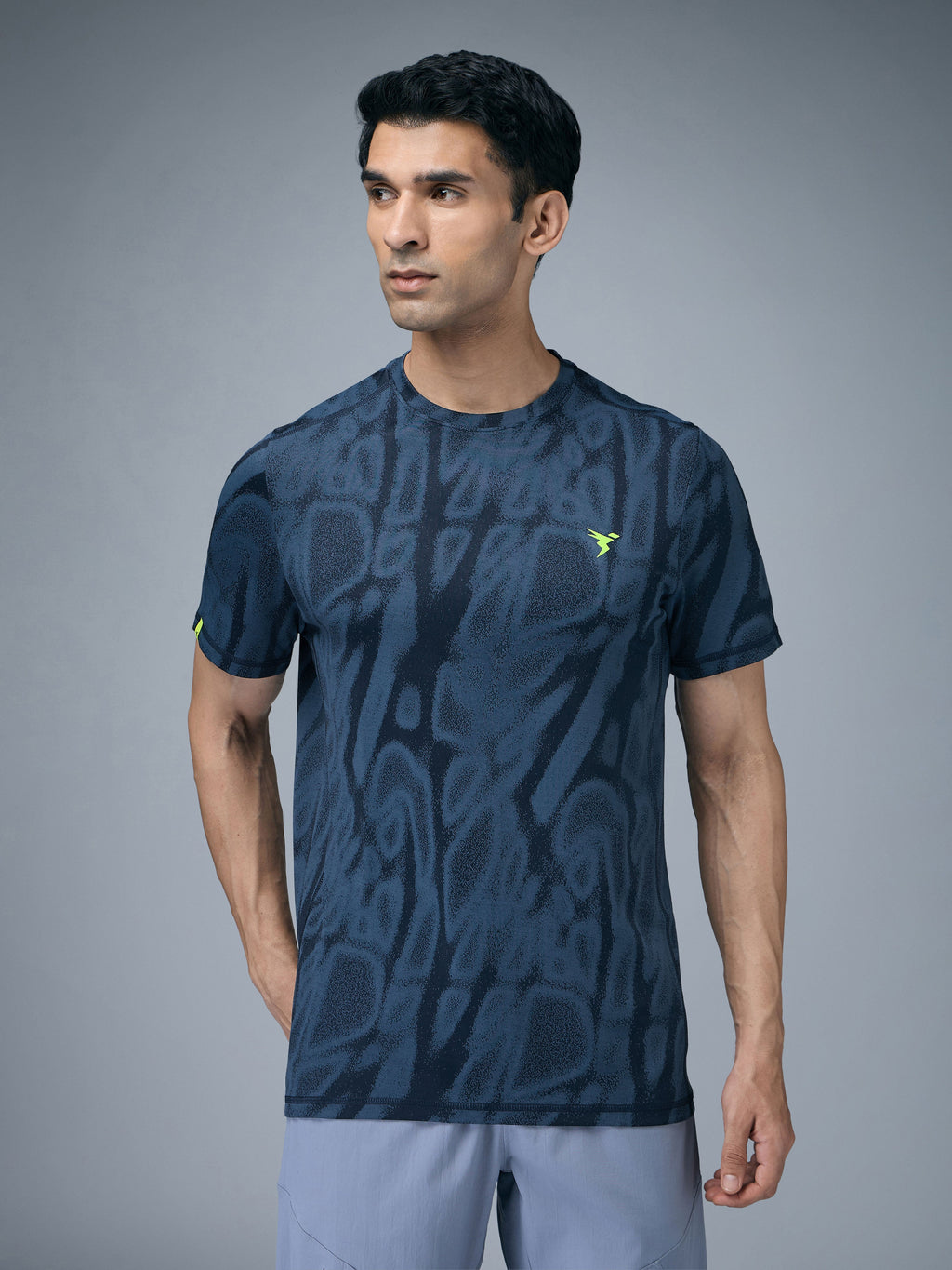 Technosport Crew Neck Tshirt (Double Cool) - OR60 - NAVY B
