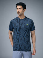 Technosport Crew Neck Tshirt (Double Cool) - OR60 - NAVY B